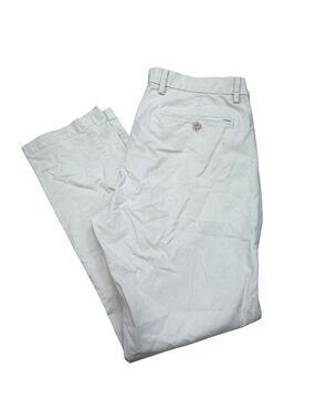 GAP Essential Khaki Slim Pants Men 34x30 Ivory Cotton Stretch Chino